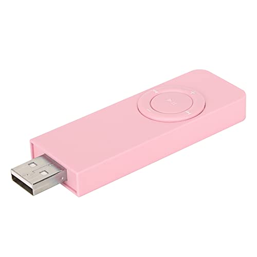 Kompakt Tragbarer MP3 -Musik -Player mit Lanyard Zum Hören von Musik in Pink Unterstützt MP3 WMA USB Lade und 32 GB Erweiterungsspeicher (PINK) von Saluaqui