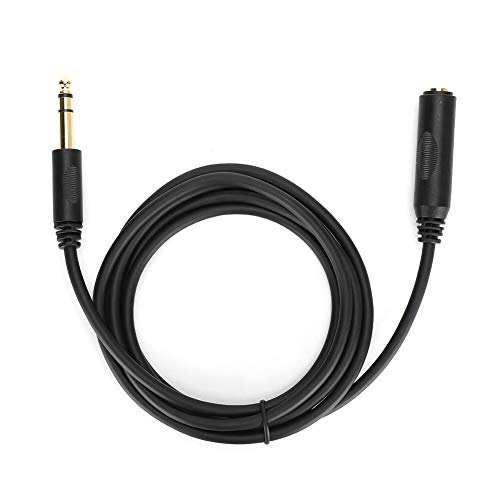 Saluaqui Reine Kupferleiter -Verlängerungskabel 6,35 Mm Stereo Männlich Bis Weiblich, Abgeschirmt mit Goldenem Stecker, 1,8 M für Soundkarte & E-Gitarre (3meter / 9,8ft) von Saluaqui