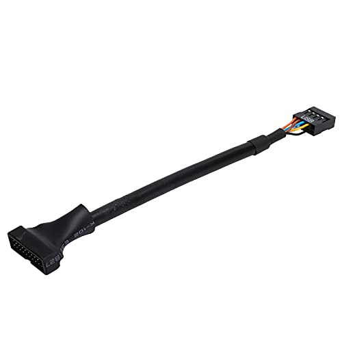 Saluaqui Tragbarer USB 3.0 Bis 2.0 Adapterkabel für Motherboard -Anschluss - 20 Pin Header Männlich Bis 9 Pin Weiblicher Stecker, Flexibles ABS Material Saluaqui Tragbarer USB 3.0 Bis 2.0 Adapterkabel für Motherboard -Anschluss - 20 Pin Header Männlich Bis 9 Pin Weiblicher Stecker, Flexibles ABS Material von Saluaqui