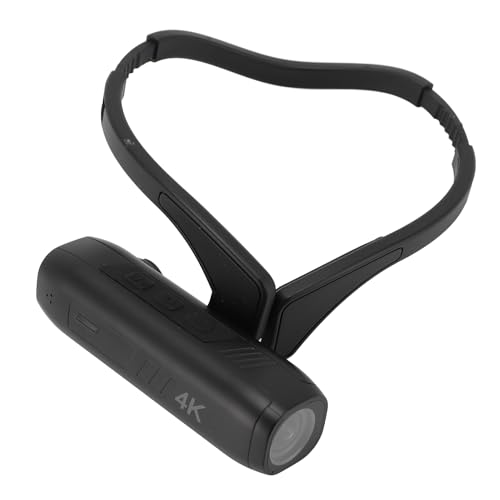 Saluaqui Ultra HD 4K 60 Kopfmontierte Videokamera mit 120 ° Weitwinkel, EIS 2-Achse-Stabilisator, App-Steuerung und Quick-Lade-Camcorder für Sportliche Aktivitäten von Saluaqui