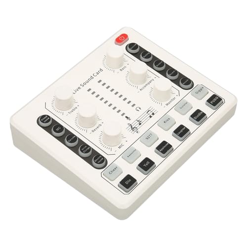 Tragbare Live -Soundkarte mit Umgebungslicht - Rauschreduktion Quad Core Sprachwechsler für Live Streaming, KTV, Spiele, Kompatibel mit PC, Mobile, Tragbare Live -Soundkarte mit Umgebungslicht - Rauschreduktion Quad Core Sprachwechsler für Live Streaming, KTV, Spiele, Kompatibel mit PC, Mobile, von Saluaqui
