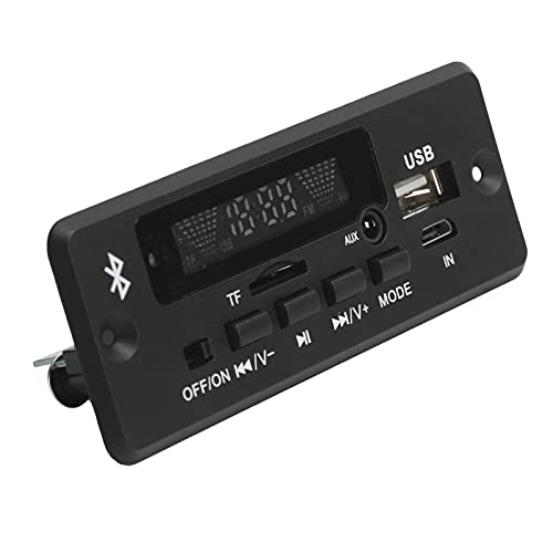 Universal MP3 -Decoderplatine mit 5.0 Call -Funktionalität und App Control, WAV Decoding Modul Player, Unterstützt USB/SD/BT/FM/Aux Switching, Schwarz (BLACK) von Saluaqui