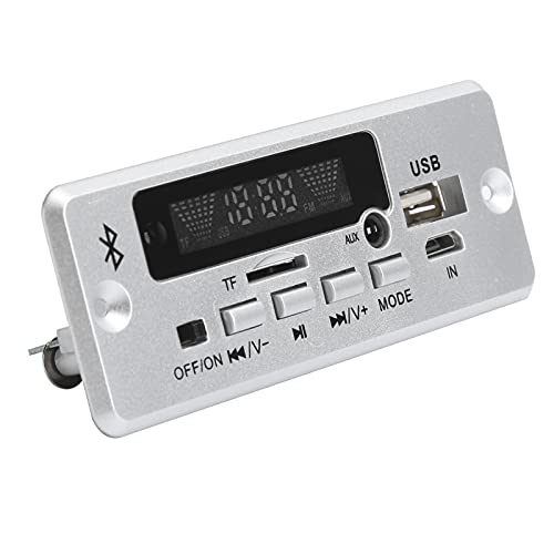 Universal MP3 -Decoderplatine mit 5.0 Call -Funktionalität und App Control, WAV Decoding Modul Player, Unterstützt USB/SD/BT/FM/Aux Switching, Schwarz (SILVER) von Saluaqui