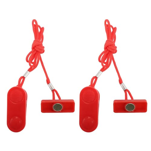 Universal Treadmill Magnetic Lock mit Starker Clamp/Holder und Einfacher Installation Feature, Fitness Magnet Key Treadmill Sicherheitsschlüssel für Notfallstopps zu Hause und Im Fitnessstudio, 2PCS von Saluaqui