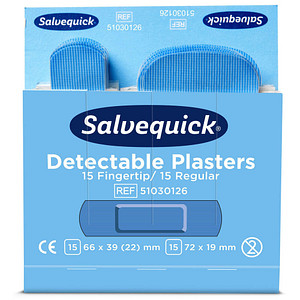 Salvequick® Pflaster Detectable 1009736V blau, 30 St. von Salvequick®
