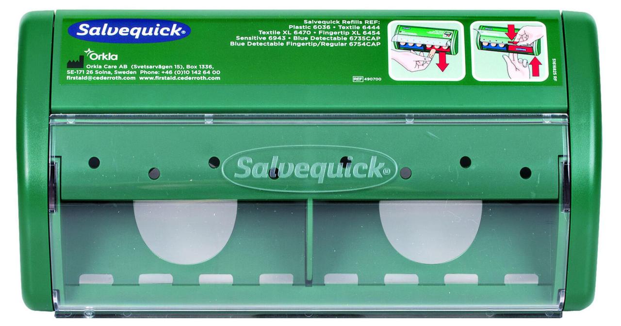 Salvequick® Pflasterspender 2 Salvequick Pflastersets grün von Salvequick®
