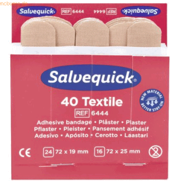 Salvequick Pflaster-Strips Salvequick elastisch Refill 6444 VE=40 Stüc Salvequick Pflaster-Strips Salvequick elastisch Refill 6444 VE=40 Stüc von Salvequick