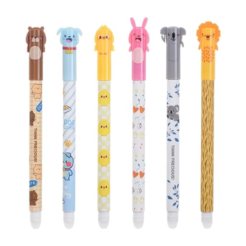 6 Pack Gelstifte Radierbar | Radierbarer Tinte Türkis | Süßer Cartoon Erasable Pen Spitze Feine Spitze 0,5 mm | Gel Eraser Pens radierbaren Gelstiften Stifte Edition Löschbares für Kinder Schule Büro 6 Pack Gelstifte Radierbar | Radierbarer Tinte Türkis | Süßer Cartoon Erasable Pen Spitze Feine Spitze 0,5 mm | Gel Eraser Pens radierbaren Gelstiften Stifte Edition Löschbares für Kinder Schule Büro von Salyeeluly