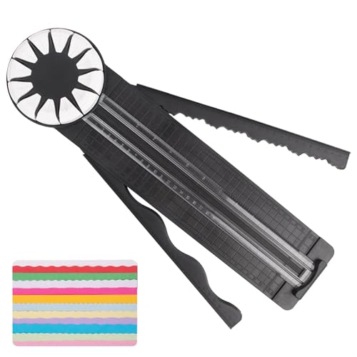 Papierschneider | 12 in 1 Schneidemaschine Papier | Multifunktionales Präzisions Papier Schneidegerät mit Schnittlinienführung und Seitenlineal, für Bastelpapier, Karton, Foto, Postkarte, Scrapbook Papierschneider | 12 in 1 Schneidemaschine Papier | Multifunktionales Präzisions Papier Schneidegerät mit Schnittlinienführung und Seitenlineal, für Bastelpapier, Karton, Foto, Postkarte, Scrapbook von Salyeeluly