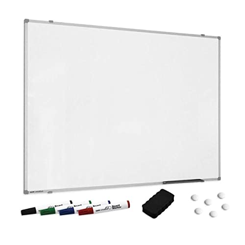 Whiteboard Basic Magnetisch Lackiert 45x60 cm mit Zubehör Starter Kit | Sam Creative Whiteboard | Magnetisches Whiteboard mit Zubehör | Whiteboard Basic mit Zubehör Starter Kit von Sam Creative