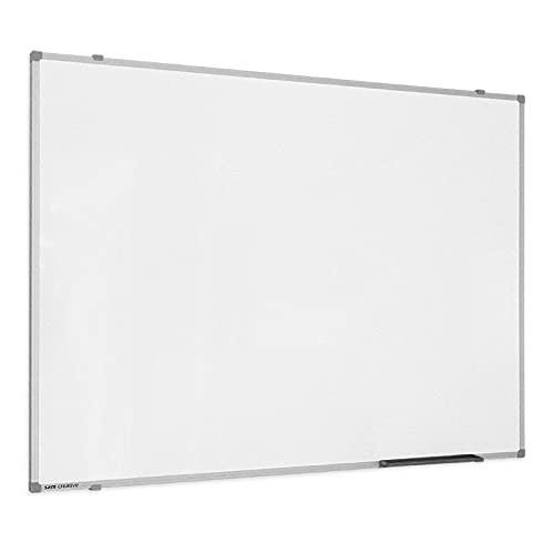 Sam Creative Whiteboard Basic Magnetisch Lackiert 90x150 cm | Magnetisches Whiteboard mit Aluminiumrahmen und Emaillierter Stahl Schreibfläche von Sam Creative