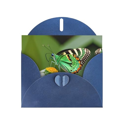 Blaue, elegante Grußkarte mit grünen Blättern, buntem Schmetterlingsdruck, mit Umschlägen, perfekt für Geburtstag, Hochzeit, Valentinstag und mehr Blaue, elegante Grußkarte mit grünen Blättern, buntem Schmetterlingsdruck, mit Umschlägen, perfekt für Geburtstag, Hochzeit, Valentinstag und mehr von SamLng