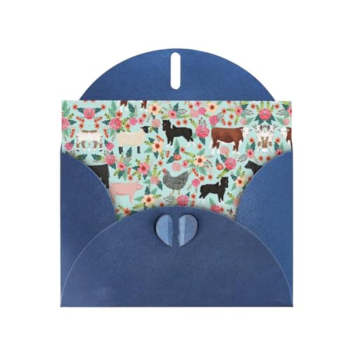 Blaue elegante Bauernhof-Tierdruck-Grußkarte mit Umschlägen - perfekt für Geburtstag, Hochzeit, Valentinstag und mehr Blaue elegante Bauernhof-Tierdruck-Grußkarte mit Umschlägen - perfekt für Geburtstag, Hochzeit, Valentinstag und mehr von SamLng