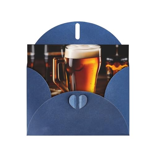 Blaue elegante Bierdruck-Grußkarte mit Umschlägen - perfekt für Geburtstag, Hochzeit, Valentinstag und mehr von SamLng