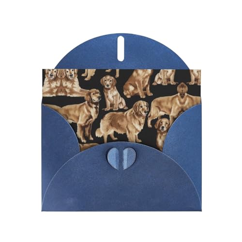 Blaue elegante Golden Retrievers Print Grußkarte mit Umschlägen - Perfekt für Geburtstag, Hochzeit, Valentinstag und mehr Blaue elegante Golden Retrievers Print Grußkarte mit Umschlägen - Perfekt für Geburtstag, Hochzeit, Valentinstag und mehr von SamLng