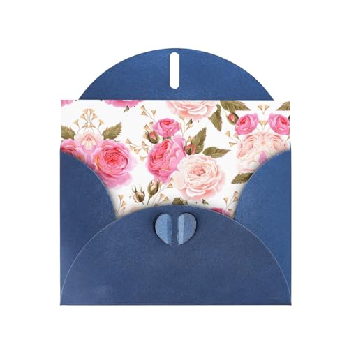 Blaue elegante Grußkarte mit Blumenmuster, Rose, rosa Druck, mit Umschlägen, perfekt für Geburtstag, Hochzeit, Valentinstag und mehr Blaue elegante Grußkarte mit Blumenmuster, Rose, rosa Druck, mit Umschlägen, perfekt für Geburtstag, Hochzeit, Valentinstag und mehr von SamLng