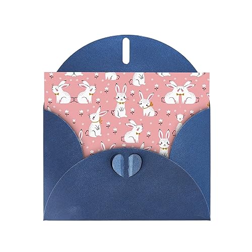 Blaue elegante Grußkarte mit weißem Hasen-Druck, mit Umschlägen, perfekt für Geburtstag, Hochzeit, Valentinstag und mehr Blaue elegante Grußkarte mit weißem Hasen-Druck, mit Umschlägen, perfekt für Geburtstag, Hochzeit, Valentinstag und mehr von SamLng