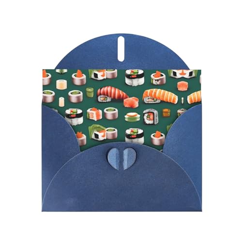 Blaue elegante Sushi-Essensmuster-Druck-Grußkarte mit Umschlägen, perfekt für Geburtstag, Hochzeit, Valentinstag und mehr Blaue elegante Sushi-Essensmuster-Druck-Grußkarte mit Umschlägen, perfekt für Geburtstag, Hochzeit, Valentinstag und mehr von SamLng
