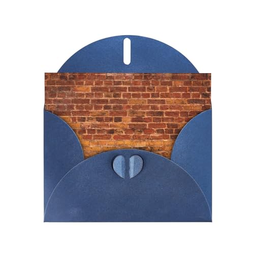 Blaue elegante industrielle Backsteinmauer-Hintergrunddruck-Grußkarte mit Umschlägen, perfekt für Geburtstag, Hochzeit, Valentinstag und mehr von SamLng