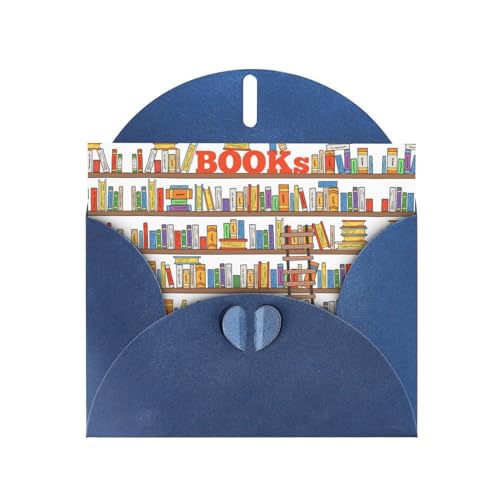 Blaue elegante lustige Bücherregal-Kollektion und Leiter-Druck Grußkarte mit Umschlägen - perfekt für Geburtstag, Hochzeit, Valentinstag und mehr Blaue elegante lustige Bücherregal-Kollektion und Leiter-Druck Grußkarte mit Umschlägen - perfekt für Geburtstag, Hochzeit, Valentinstag und mehr von SamLng