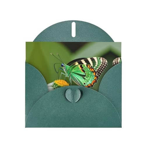 Dunkelgrüne, elegante, grüne Blätter, bunter Schmetterlingsdruck, Grußkarte mit Umschlägen, perfekt für Geburtstag, Hochzeit, Valentinstag und mehr Dunkelgrüne, elegante, grüne Blätter, bunter Schmetterlingsdruck, Grußkarte mit Umschlägen, perfekt für Geburtstag, Hochzeit, Valentinstag und mehr von SamLng