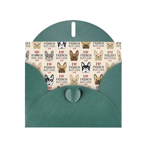Dunkelgrüne, elegante Grußkarte mit französischem Hund, mit Umschlägen, perfekt für Geburtstag, Hochzeit, Valentinstag und mehr Dunkelgrüne, elegante Grußkarte mit französischem Hund, mit Umschlägen, perfekt für Geburtstag, Hochzeit, Valentinstag und mehr von SamLng