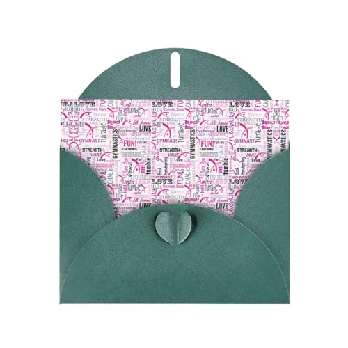Dunkelgrüne, elegante Gymnastik-Grußkarte mit rosa Druck, mit Umschlägen, perfekt für Geburtstag, Hochzeit, Valentinstag und mehr Dunkelgrüne, elegante Gymnastik-Grußkarte mit rosa Druck, mit Umschlägen, perfekt für Geburtstag, Hochzeit, Valentinstag und mehr von SamLng