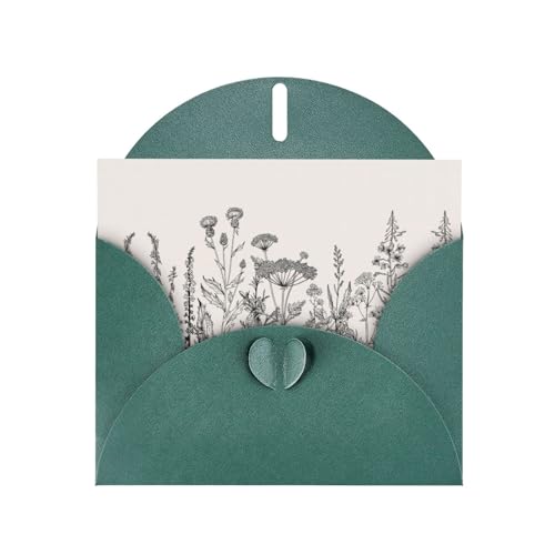 Dunkelgrüne elegante Blumenkräuter Botanische Gravur Druck Grußkarte mit Umschlägen - Perfekt für Geburtstag, Hochzeit, Valentinstag und mehr Dunkelgrüne elegante Blumenkräuter Botanische Gravur Druck Grußkarte mit Umschlägen - Perfekt für Geburtstag, Hochzeit, Valentinstag und mehr von SamLng