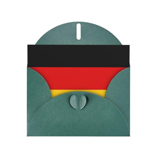 Dunkelgrüne elegante Deutschlandflagge Druck Grußkarte mit Umschlägen - perfekt für Geburtstag, Hochzeit, Valentinstag und mehr von SamLng