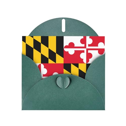 Dunkelgrüne elegante Flagge von Maryland Druck Grußkarte mit Umschlägen - perfekt für Geburtstag, Hochzeit, Valentinstag und mehr Dunkelgrüne elegante Flagge von Maryland Druck Grußkarte mit Umschlägen - perfekt für Geburtstag, Hochzeit, Valentinstag und mehr von SamLng