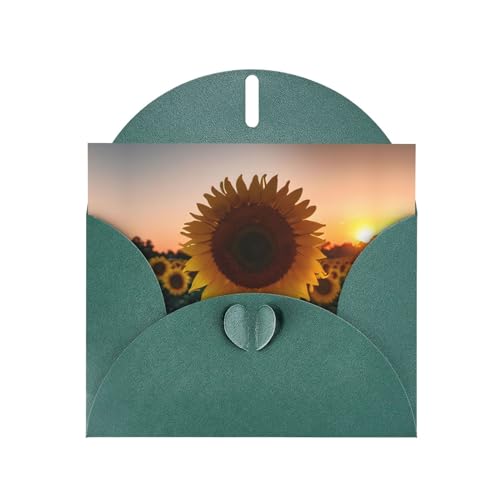Dunkelgrüne elegante Grußkarte mit Sonnenblumen- und Sonnenuntergang-Druck, mit Umschlägen, perfekt für Geburtstag, Hochzeit, Valentinstag und mehr Dunkelgrüne elegante Grußkarte mit Sonnenblumen- und Sonnenuntergang-Druck, mit Umschlägen, perfekt für Geburtstag, Hochzeit, Valentinstag und mehr von SamLng