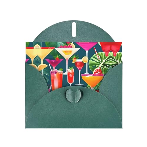 Dunkelgrüne elegante Grußkarte mit tropischem Cocktaildruck, mit Umschlägen, perfekt für Geburtstag, Hochzeit, Valentinstag und mehr Dunkelgrüne elegante Grußkarte mit tropischem Cocktaildruck, mit Umschlägen, perfekt für Geburtstag, Hochzeit, Valentinstag und mehr von SamLng