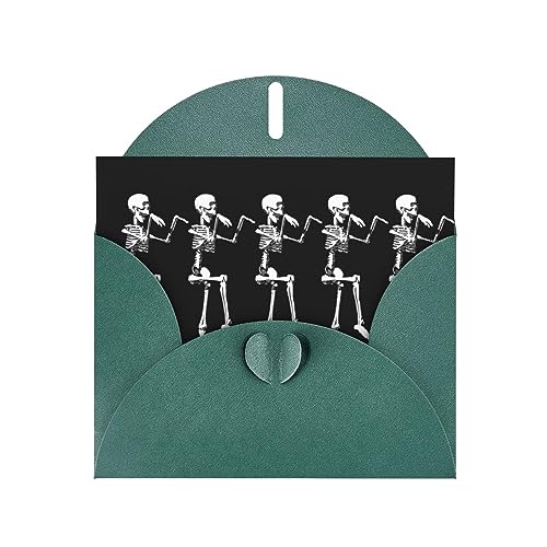 Dunkelgrüne elegante Halloween-Grußkarte mit Skelett-Schädel-Druck, mit Umschlägen, perfekt für Geburtstag, Hochzeit, Valentinstag und mehr Dunkelgrüne elegante Halloween-Grußkarte mit Skelett-Schädel-Druck, mit Umschlägen, perfekt für Geburtstag, Hochzeit, Valentinstag und mehr von SamLng