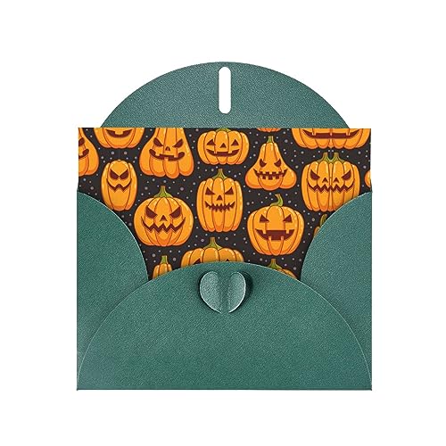 Dunkelgrüne elegante Halloween-Kürbismuster-Druck-Grußkarte mit Umschlägen, perfekt für Geburtstag, Hochzeit, Valentinstag und mehr Dunkelgrüne elegante Halloween-Kürbismuster-Druck-Grußkarte mit Umschlägen, perfekt für Geburtstag, Hochzeit, Valentinstag und mehr von SamLng