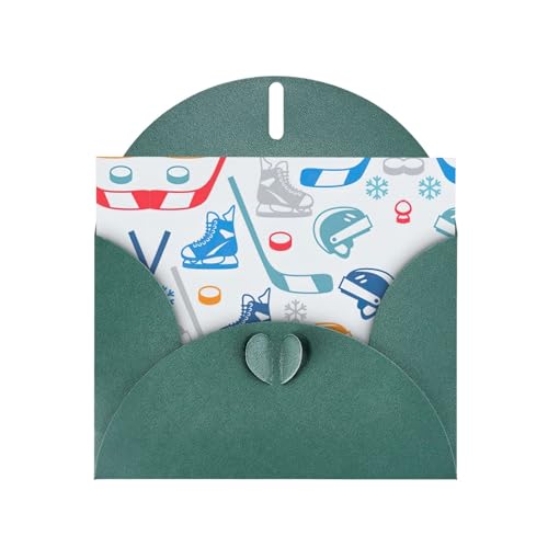 Dunkelgrüne elegante Hockey-Elemente, kreativer gemusterter Druck, Grußkarte mit Umschlägen, perfekt für Geburtstag, Hochzeit, Valentinstag und mehr Dunkelgrüne elegante Hockey-Elemente, kreativer gemusterter Druck, Grußkarte mit Umschlägen, perfekt für Geburtstag, Hochzeit, Valentinstag und mehr von SamLng