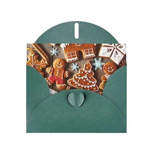 Dunkelgrüne elegante Lebkuchen-Keks-Druck-Grußkarte mit Umschlägen - perfekt für Geburtstag, Hochzeit, Valentinstag und mehr Dunkelgrüne elegante Lebkuchen-Keks-Druck-Grußkarte mit Umschlägen - perfekt für Geburtstag, Hochzeit, Valentinstag und mehr von SamLng