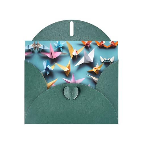 Dunkelgrüne elegante Origami-Papierkranich-Druck-Grußkarte mit Umschlägen, perfekt für Geburtstag, Hochzeit, Valentinstag und mehr Dunkelgrüne elegante Origami-Papierkranich-Druck-Grußkarte mit Umschlägen, perfekt für Geburtstag, Hochzeit, Valentinstag und mehr von SamLng