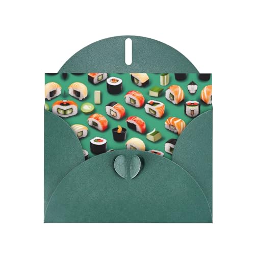Dunkelgrüne elegante Sushi-Lebensmitteldruck-Grußkarte mit Umschlägen, perfekt für Geburtstag, Hochzeit, Valentinstag und mehr Dunkelgrüne elegante Sushi-Lebensmitteldruck-Grußkarte mit Umschlägen, perfekt für Geburtstag, Hochzeit, Valentinstag und mehr von SamLng