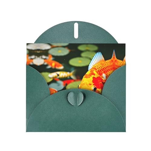 Dunkelgrüne elegante japanische hübsche Koi-Fisch-Druck-Grußkarte mit Umschlägen, perfekt für Geburtstag, Hochzeit, Valentinstag und mehr Dunkelgrüne elegante japanische hübsche Koi-Fisch-Druck-Grußkarte mit Umschlägen, perfekt für Geburtstag, Hochzeit, Valentinstag und mehr von SamLng