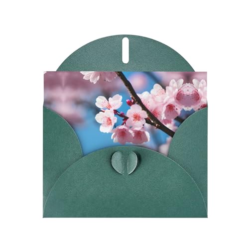 Dunkelgrüne elegante rosa Kirschblüten Druck Grußkarte mit Umschlägen - perfekt für Geburtstag, Hochzeit, Valentinstag und mehr Dunkelgrüne elegante rosa Kirschblüten Druck Grußkarte mit Umschlägen - perfekt für Geburtstag, Hochzeit, Valentinstag und mehr von SamLng