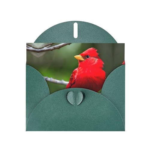 Dunkelgrüne elegante schöne rote Vögel Druck Grußkarte mit Umschlägen - perfekt für Geburtstag, Hochzeit, Valentinstag und mehr Dunkelgrüne elegante schöne rote Vögel Druck Grußkarte mit Umschlägen - perfekt für Geburtstag, Hochzeit, Valentinstag und mehr von SamLng