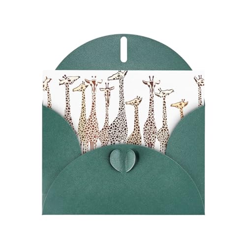 Dunkelgrüne elegante süße Cartoon-Grußkarte mit Giraffen-Druck, mit Umschlägen, perfekt für Geburtstag, Hochzeit, Valentinstag und mehr Dunkelgrüne elegante süße Cartoon-Grußkarte mit Giraffen-Druck, mit Umschlägen, perfekt für Geburtstag, Hochzeit, Valentinstag und mehr von SamLng