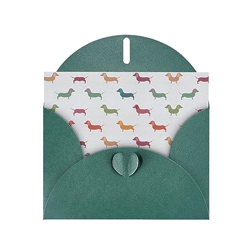 Dunkelgrüne elegante süße Dackel-Hunde-Grußkarte mit Umschlägen - perfekt für Geburtstag, Hochzeit, Valentinstag und mehr Dunkelgrüne elegante süße Dackel-Hunde-Grußkarte mit Umschlägen - perfekt für Geburtstag, Hochzeit, Valentinstag und mehr von SamLng