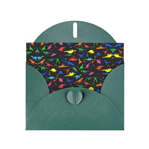 Dunkelgrüne elegante süße Dinosa-Druck-Grußkarte mit Umschlägen - perfekt für Geburtstag, Hochzeit, Valentinstag und mehr Dunkelgrüne elegante süße Dinosa-Druck-Grußkarte mit Umschlägen - perfekt für Geburtstag, Hochzeit, Valentinstag und mehr von SamLng