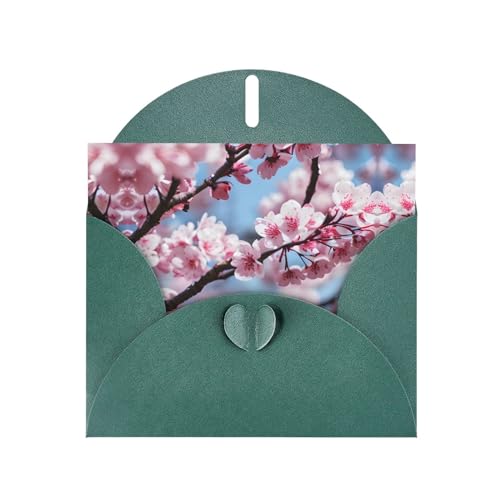 Dunkelgrüne elegante verführerische Kirschblüten Druck Grußkarte mit Umschlägen - perfekt für Geburtstag, Hochzeit, Valentinstag und mehr Dunkelgrüne elegante verführerische Kirschblüten Druck Grußkarte mit Umschlägen - perfekt für Geburtstag, Hochzeit, Valentinstag und mehr von SamLng
