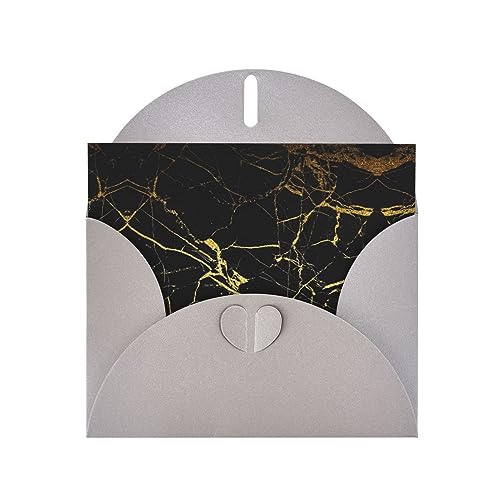 Graue, elegante Grußkarte mit Gold/Schwarz, Tapetendruck, mit Umschlägen, perfekt für Geburtstag, Hochzeit, Valentinstag und mehr Graue, elegante Grußkarte mit Gold/Schwarz, Tapetendruck, mit Umschlägen, perfekt für Geburtstag, Hochzeit, Valentinstag und mehr von SamLng