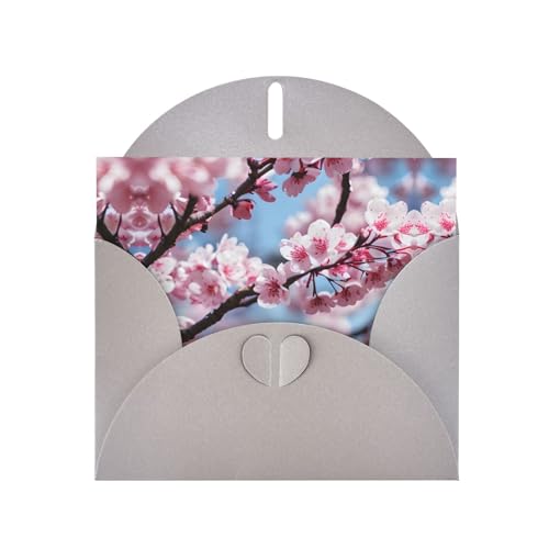 Graue, elegante Grußkarte mit Kirschblüten-Druck, mit Umschlägen, perfekt für Geburtstag, Hochzeit, Valentinstag und mehr Graue, elegante Grußkarte mit Kirschblüten-Druck, mit Umschlägen, perfekt für Geburtstag, Hochzeit, Valentinstag und mehr von SamLng