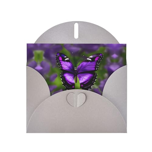 Graue, elegante Grußkarte mit Schmetterlings-Druck, mit Umschlägen, perfekt für Geburtstag, Hochzeit, Valentinstag und mehr Graue, elegante Grußkarte mit Schmetterlings-Druck, mit Umschlägen, perfekt für Geburtstag, Hochzeit, Valentinstag und mehr von SamLng