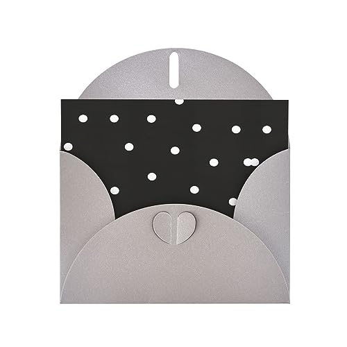 Graue, elegante Grußkarte mit Umschlägen, gepunktet, Schwarz und Weiß, perfekt für Geburtstag, Hochzeit, Valentinstag und mehr Graue, elegante Grußkarte mit Umschlägen, gepunktet, Schwarz und Weiß, perfekt für Geburtstag, Hochzeit, Valentinstag und mehr von SamLng