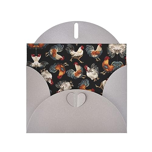 Graue, elegante Grußkarte mit französischem Hahn-Druck, mit Umschlägen, perfekt für Geburtstag, Hochzeit, Valentinstag und mehr Graue, elegante Grußkarte mit französischem Hahn-Druck, mit Umschlägen, perfekt für Geburtstag, Hochzeit, Valentinstag und mehr von SamLng
